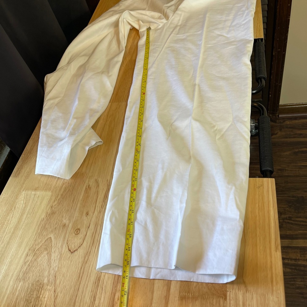 NEW Sutton Studio Womens White Linen Blend 2 Pc Pant Suit Blazer & Trousers 14 - Picture 7 of 16